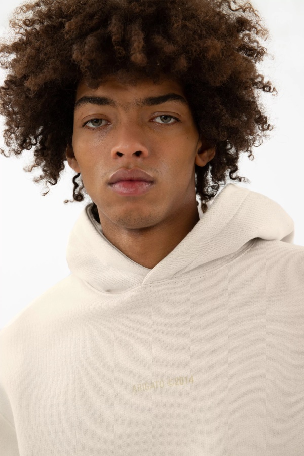 Axel Arigato Pale Beige Monogram Hoodie