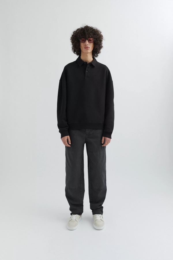 Axel Arigato Signature Polo Sweatshirt Black