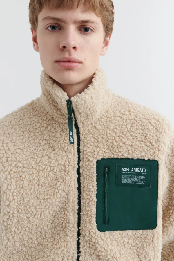 Billie Fleece Jacket Axel Arigato Beige Green