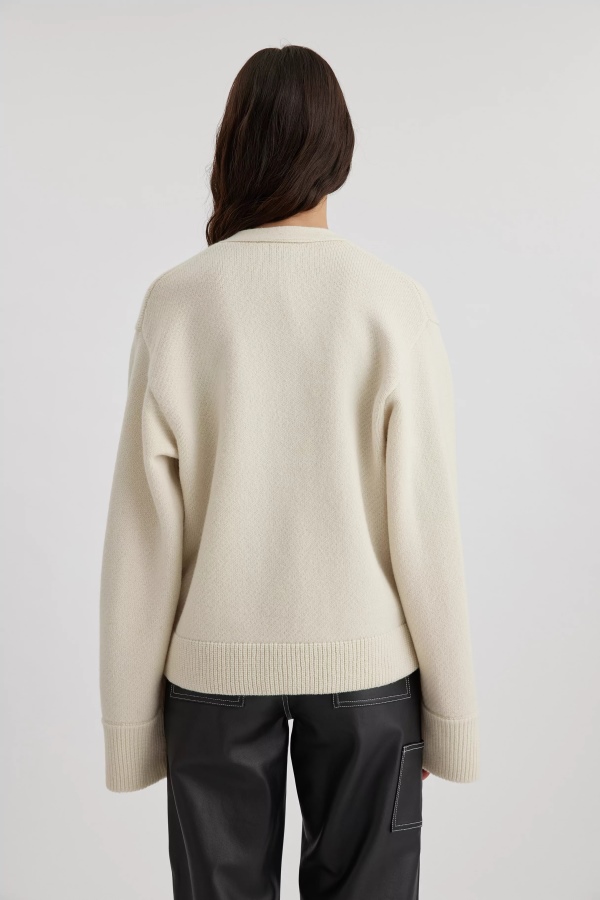 Axel Arigato Memory Relaxed Cardigan Ecru