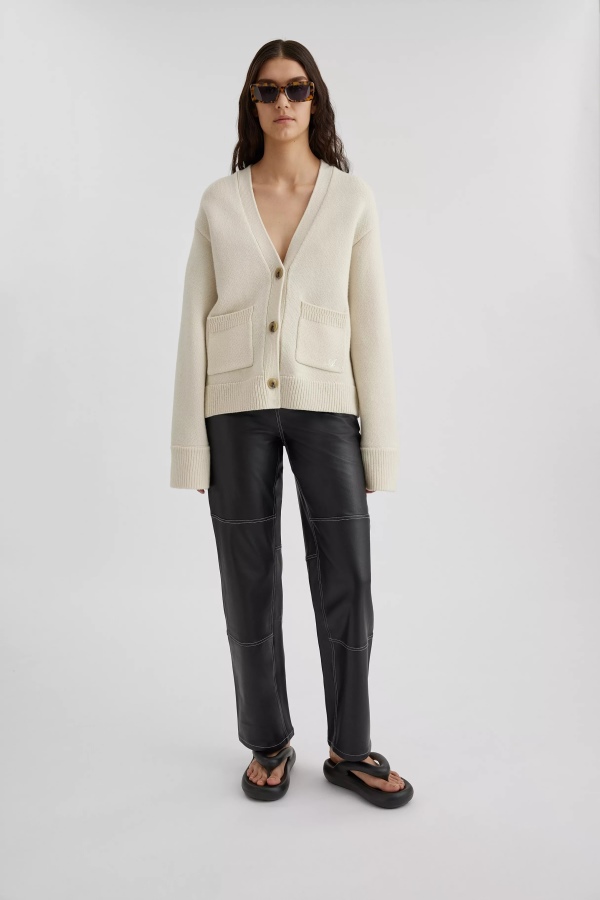 Axel Arigato Memory Relaxed Cardigan Ecru