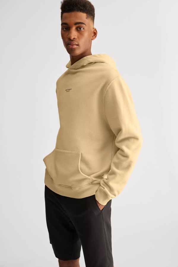 Axel Arigato Natural Yellow Focus Logo Hoodie