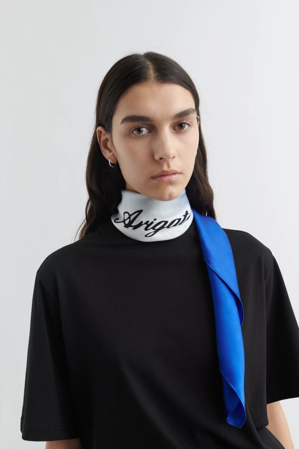 Axel Arigato Prism Silk Scarf Limoges White