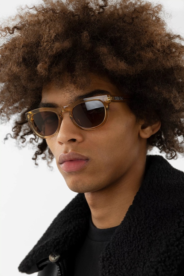 Alton D-frame Sunglasses Transparent Sand Beige Brown Axel Arigato