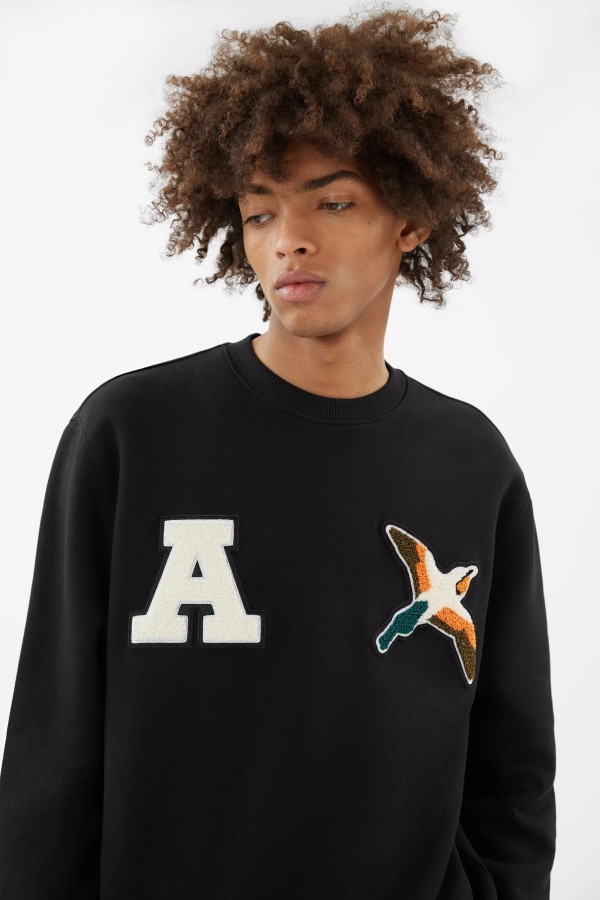 Varsity Bee Bird Sweatshirt Axel Arigato Black