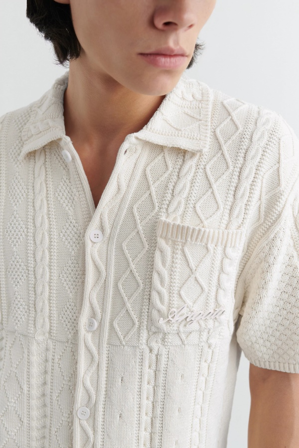 Sonic Knitted Shirt Ecru Axel Arigato