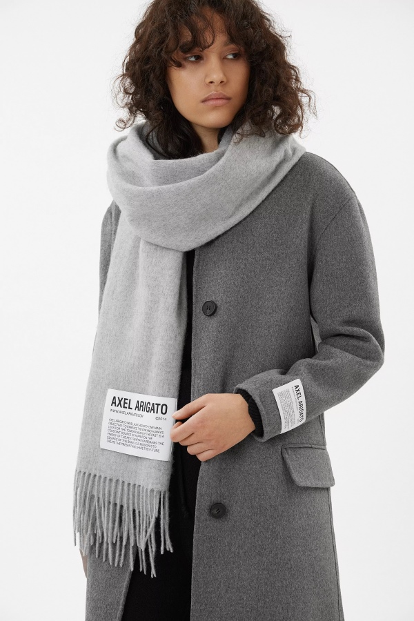 Axel Arigato Grey Mﾨﾦlange Logo B Bel Scarf