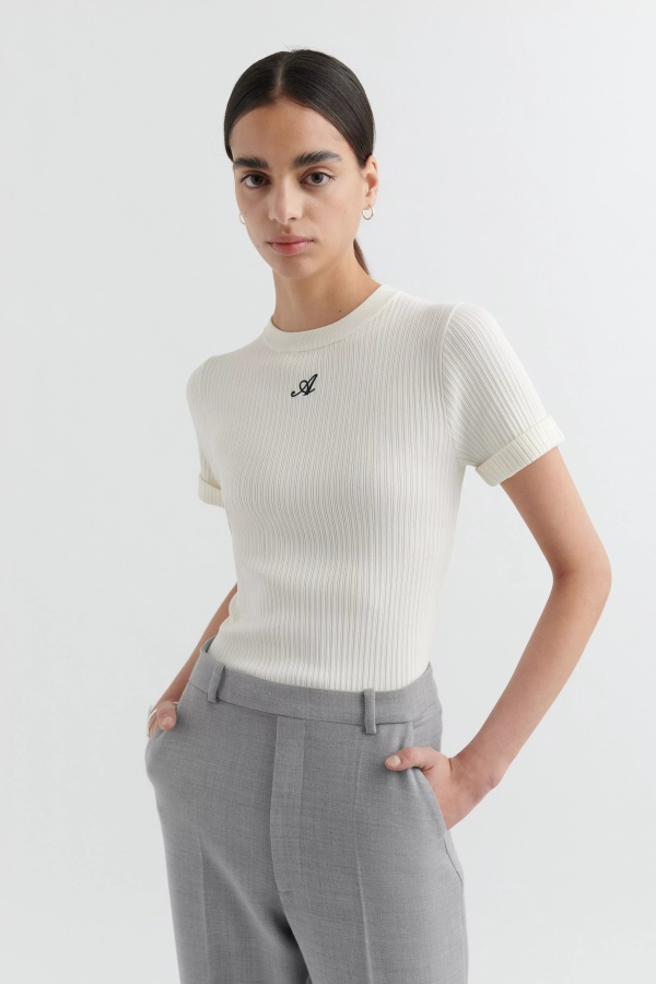 Axel Arigato Ecru Honour Knit T-shirt