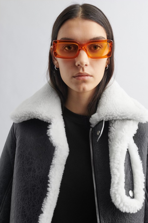Arena Rectangular Sunglasses Axel Arigato Orange Dark Honey