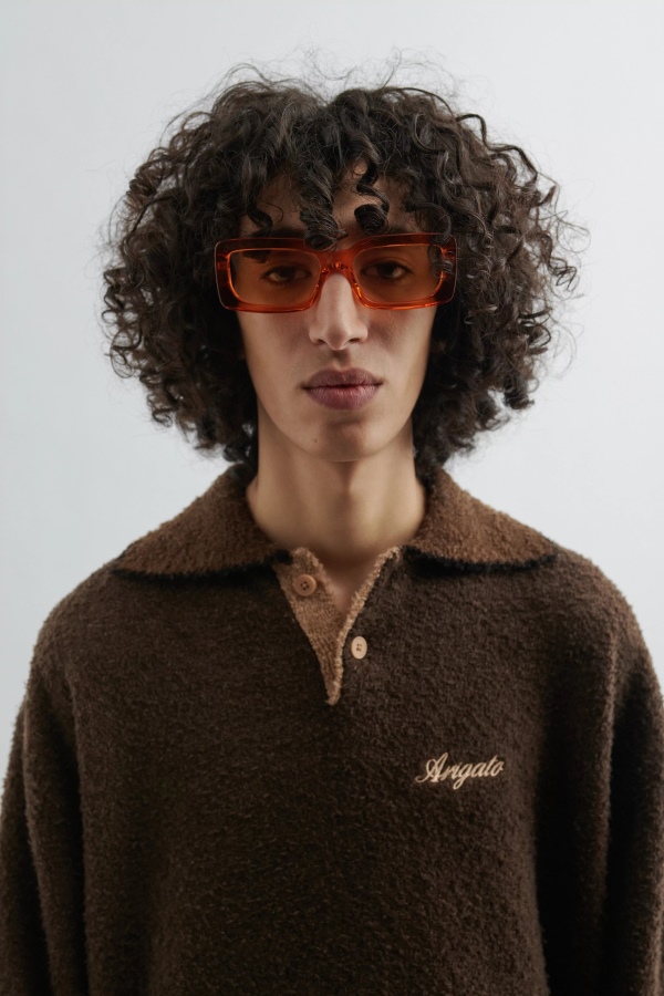 Arena Rectangular Sunglasses Axel Arigato Orange Dark Honey