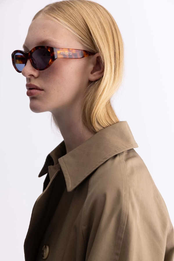 Axel Arigato Tortoise Light Blue Tonia Cat-Eye Sunglasses