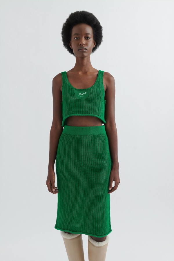 Axel Arigato Jolly Green Grid Skirt
