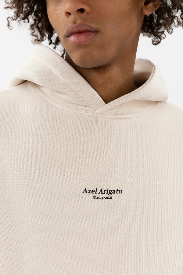 Axel Arigato Focus Logo Hoodie Pale Beige