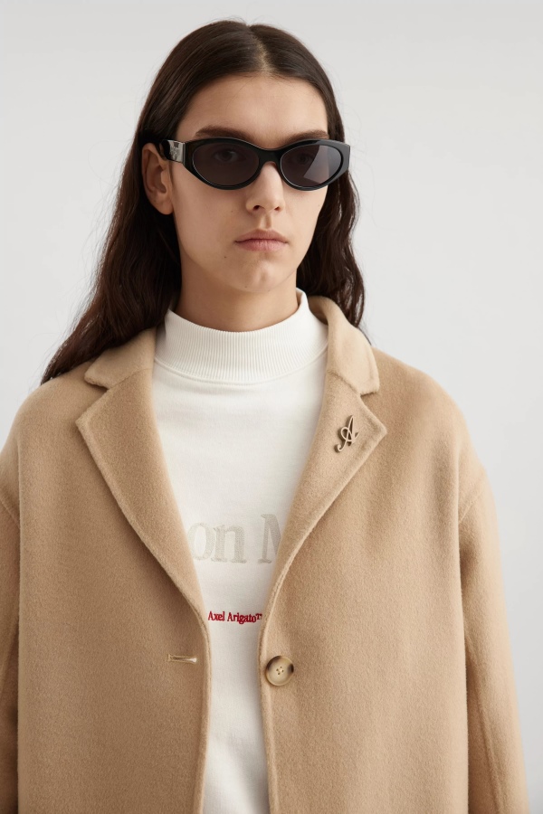 Dawn Wool Coat Pale Beige Axel Arigato