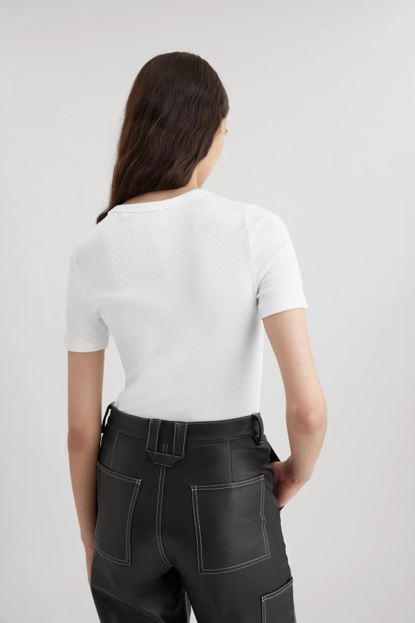 Axel Arigato Signature Slim Rib T-shirt White