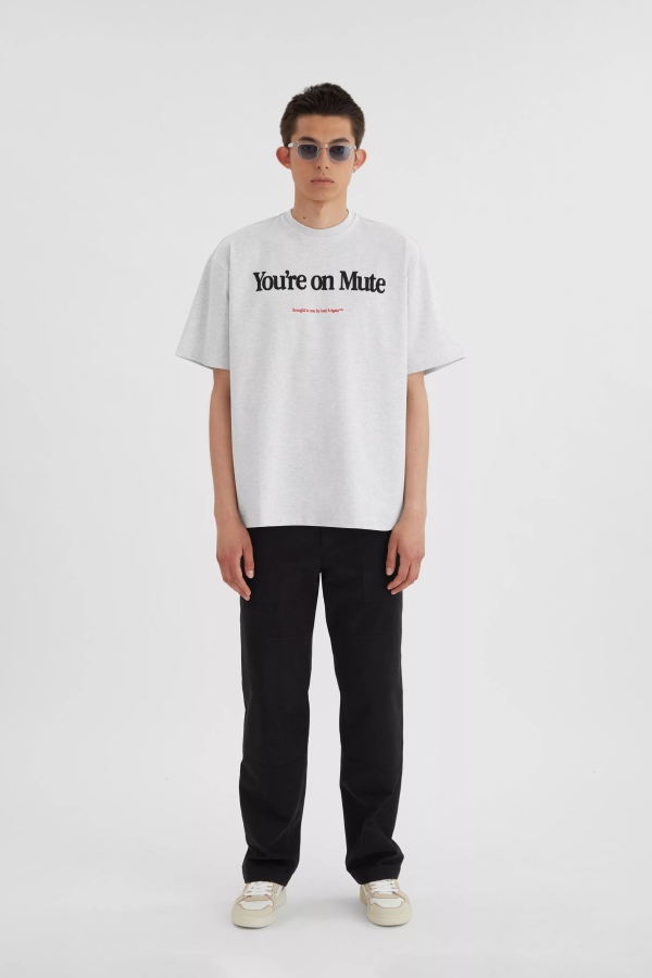 Axel Arigato Mute T-Shirt Light Grey Melange