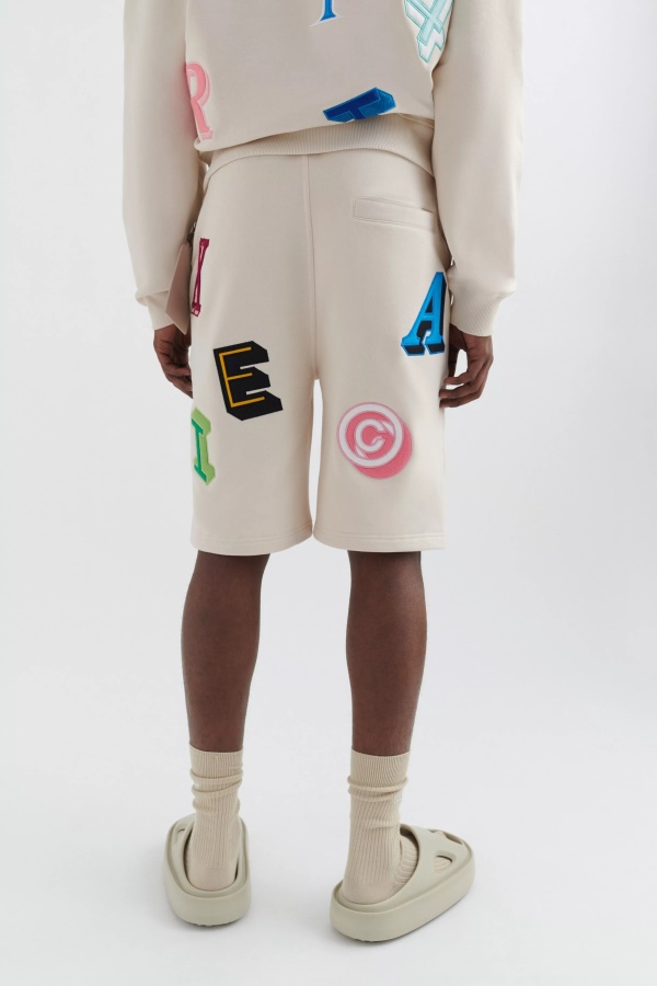 Axel Arigato Inferno Monogram Shorts Pale Beige