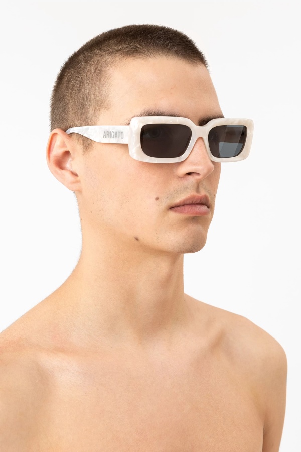 Arena Rectangular Sunglasses Axel Arigato White
