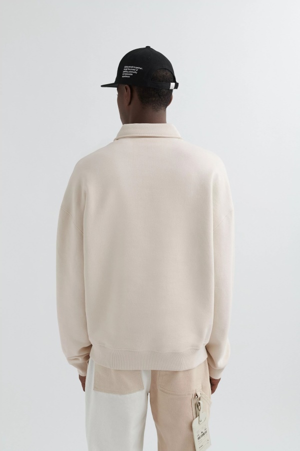 Signature Polo Sweatshirt Pale Beige Axel Arigato