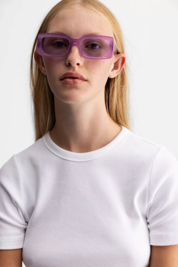 Axel Arigato Light Purple Transparent Arena Rectangular Sunglasses