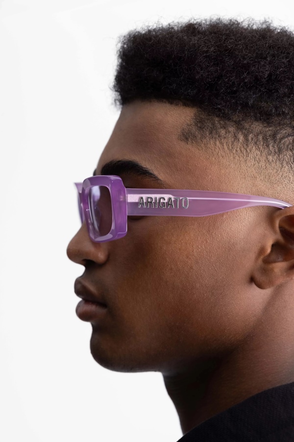 Axel Arigato Light Purple Transparent Arena Rectangular Sunglasses