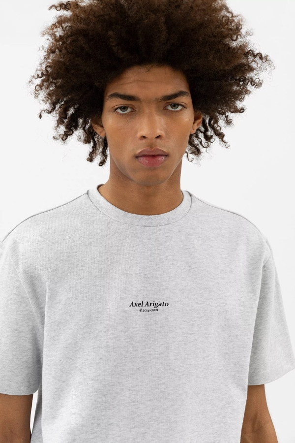 Axel Arigato Focus Logo T-shirt Light Grey Mﾨﾦlange