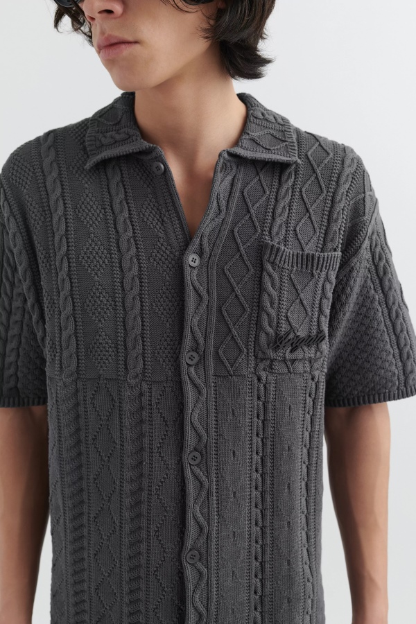 Axel Arigato Sonic Knitted Shirt Volcanic Ash