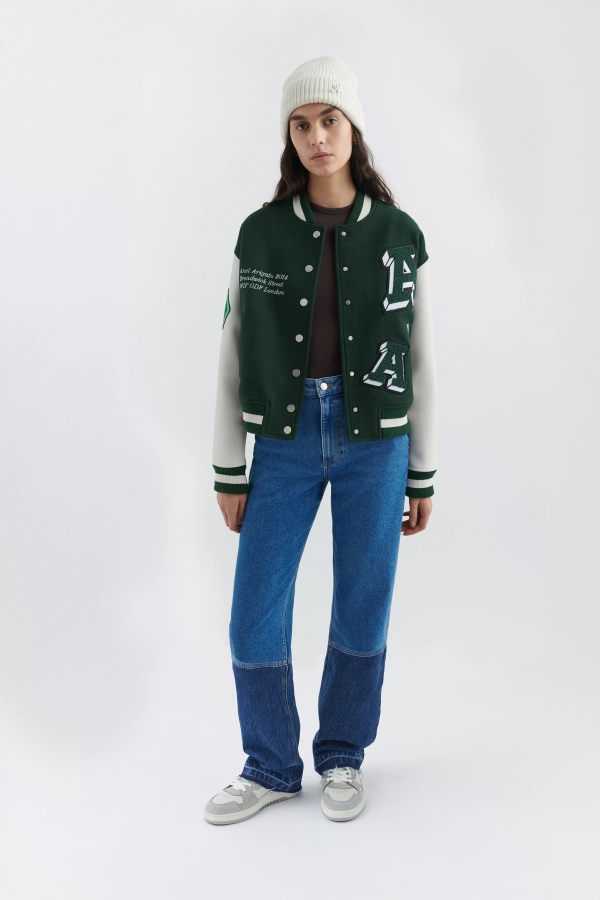Illusion Varsity Jacket Axel Arigato Dark Green