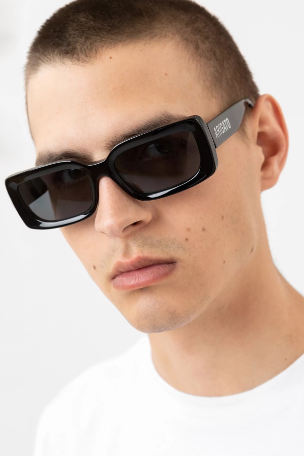Axel Arigato Arena Rectangular Sunglasses Black