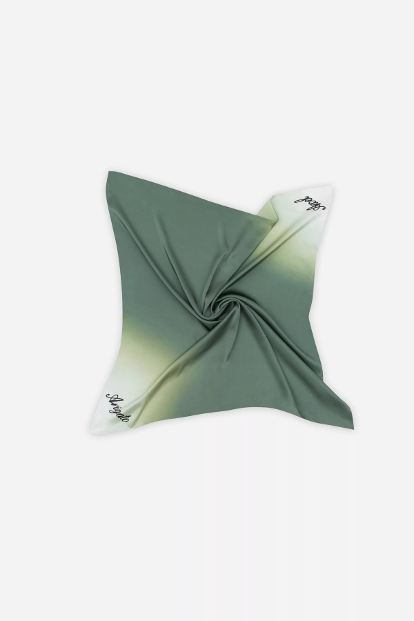 Prism Silk Scarf Belgian Block Dark Green Axel Arigato
