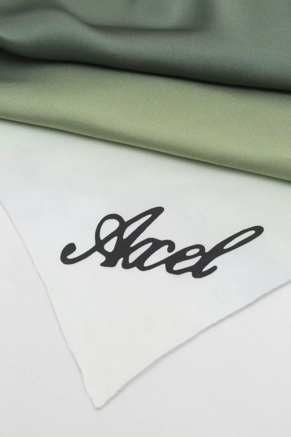 Prism Silk Scarf Belgian Block Dark Green Axel Arigato