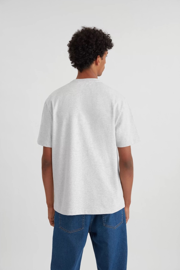 Axel Arigato Grey Melange College Logo T-Shirt