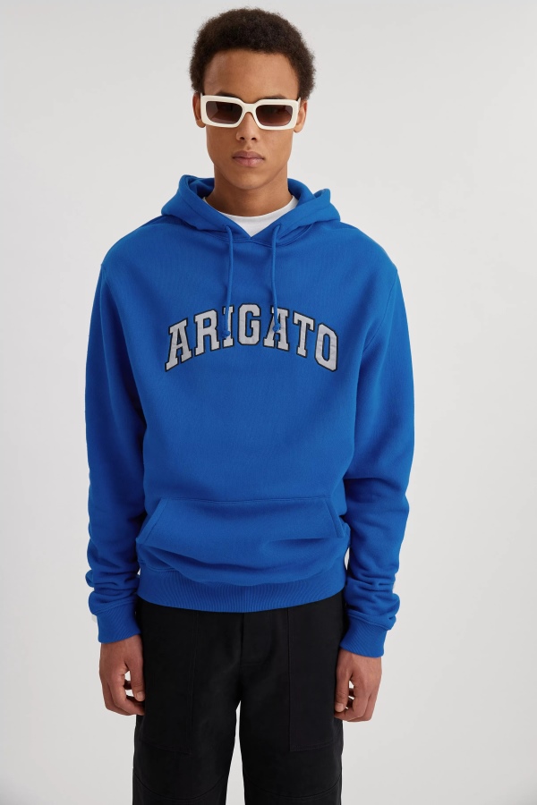 Axel Arigato College Logo Hoodie Klein Blue