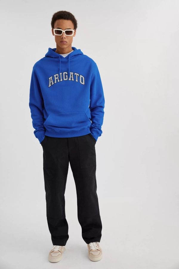 Axel Arigato College Logo Hoodie Klein Blue