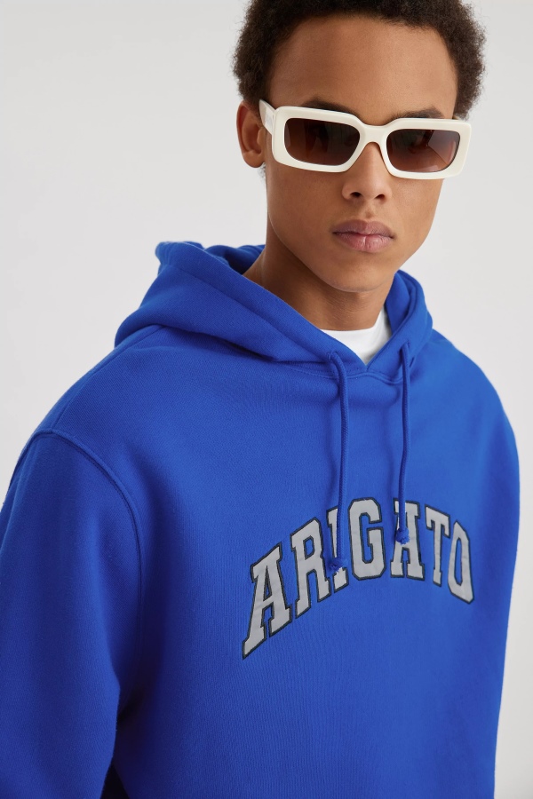 Axel Arigato College Logo Hoodie Klein Blue