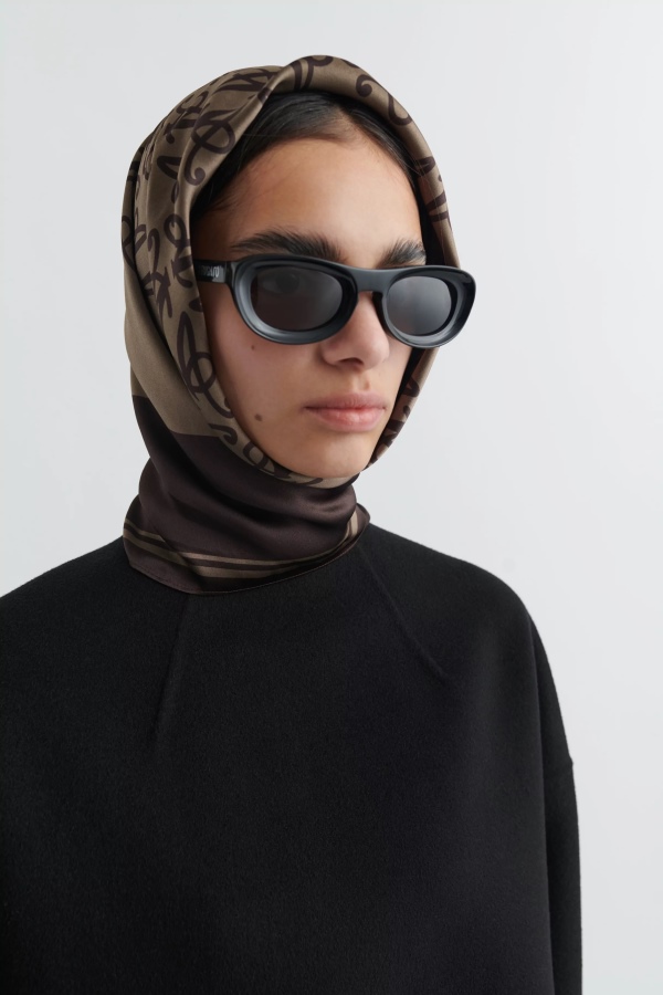 Audrey Silk Scarf Axel Arigato Molﾨﾦ Shitake