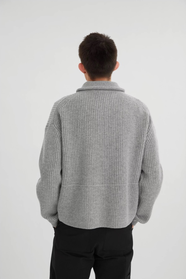 Axel Arigato Team Halfzip Sweater Grey Melange