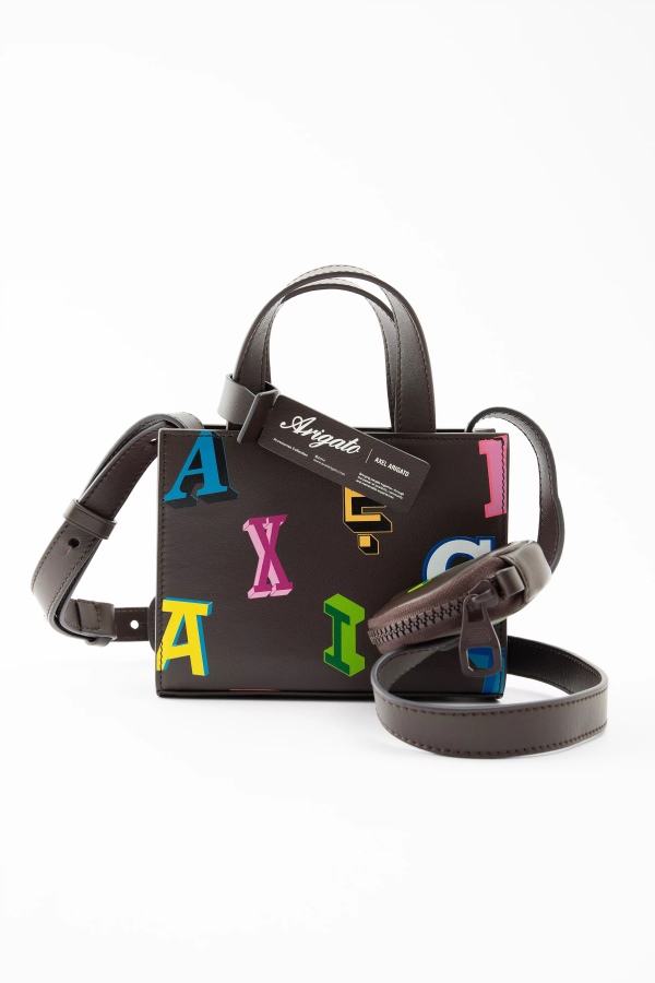 Trait Monogram Leather Bag Dark Brown Axel Arigato