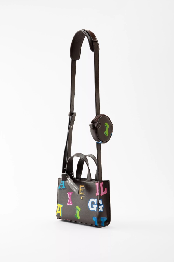 Trait Monogram Leather Bag Dark Brown Axel Arigato