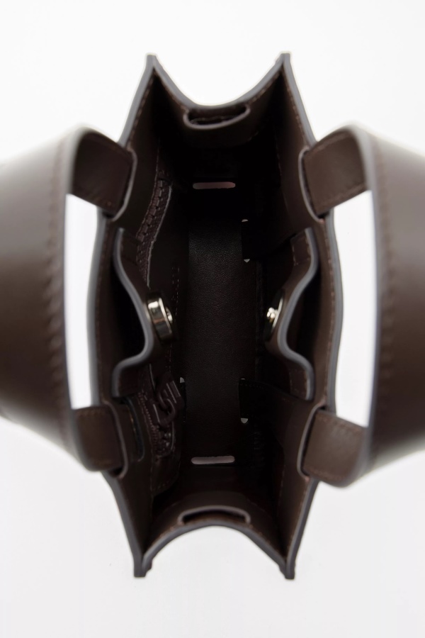 Trait Monogram Leather Bag Dark Brown Axel Arigato