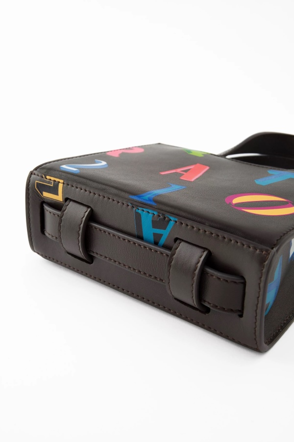 Trait Monogram Leather Bag Dark Brown Axel Arigato