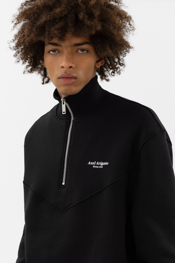 Axel Arigato Black Focus Half-Zip Sweatshirt