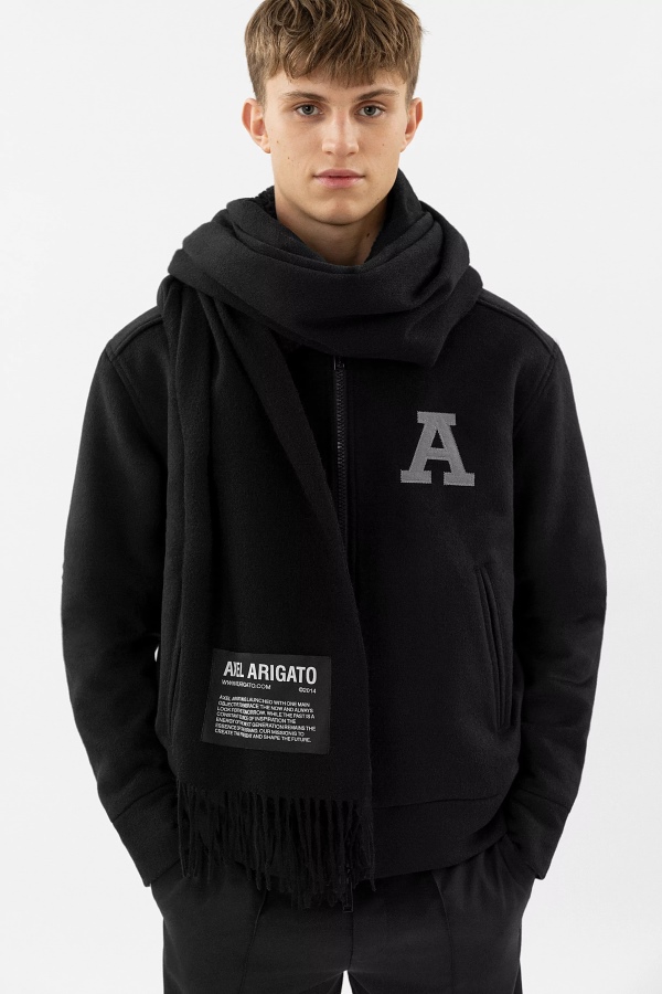 Logo B Bel Scarf Black Axel Arigato