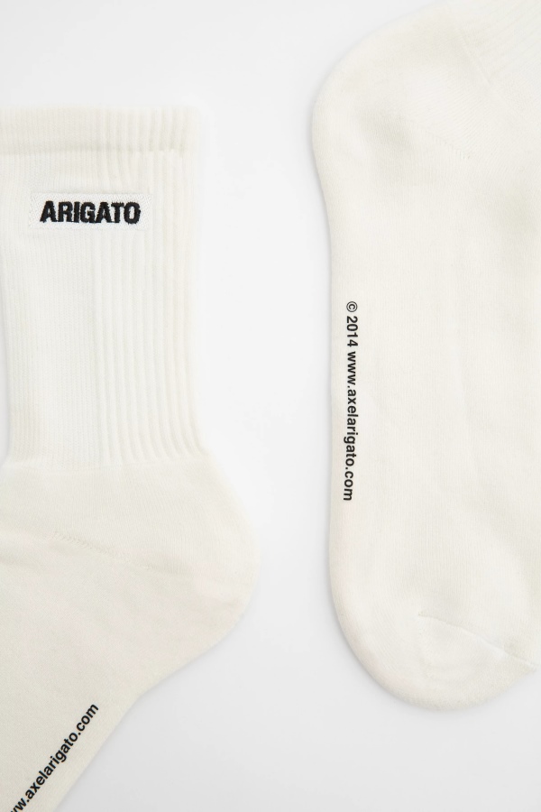 Axel Arigato Ecru Block Logo Sock