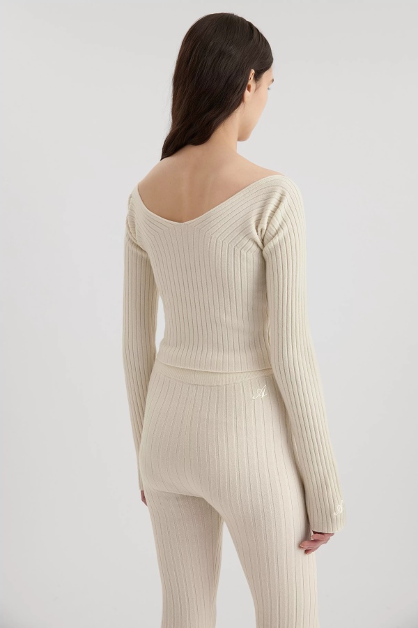 Signature Flare Pants Ecru Axel Arigato