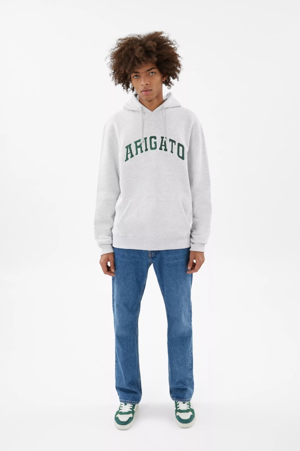 College Logo Hoodie Light Grey Mﾨﾦlange Axel Arigato