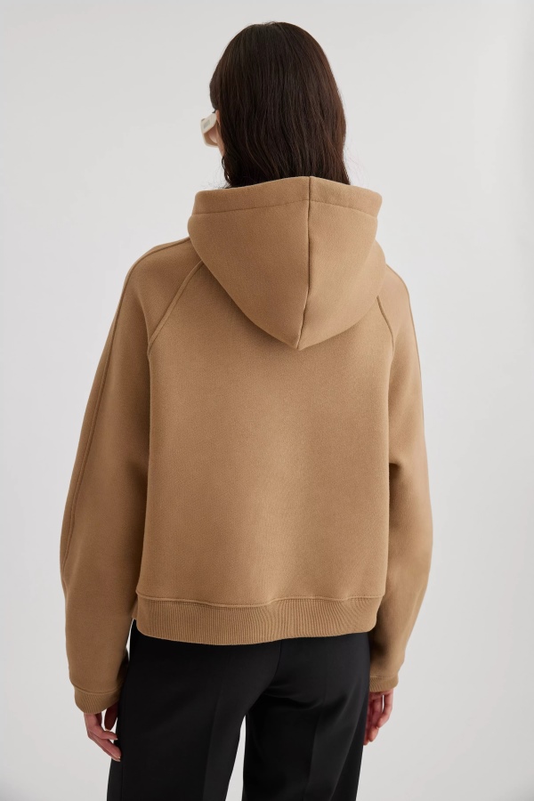 Axel Arigato Rio Cropped Hoodie Camel Beige